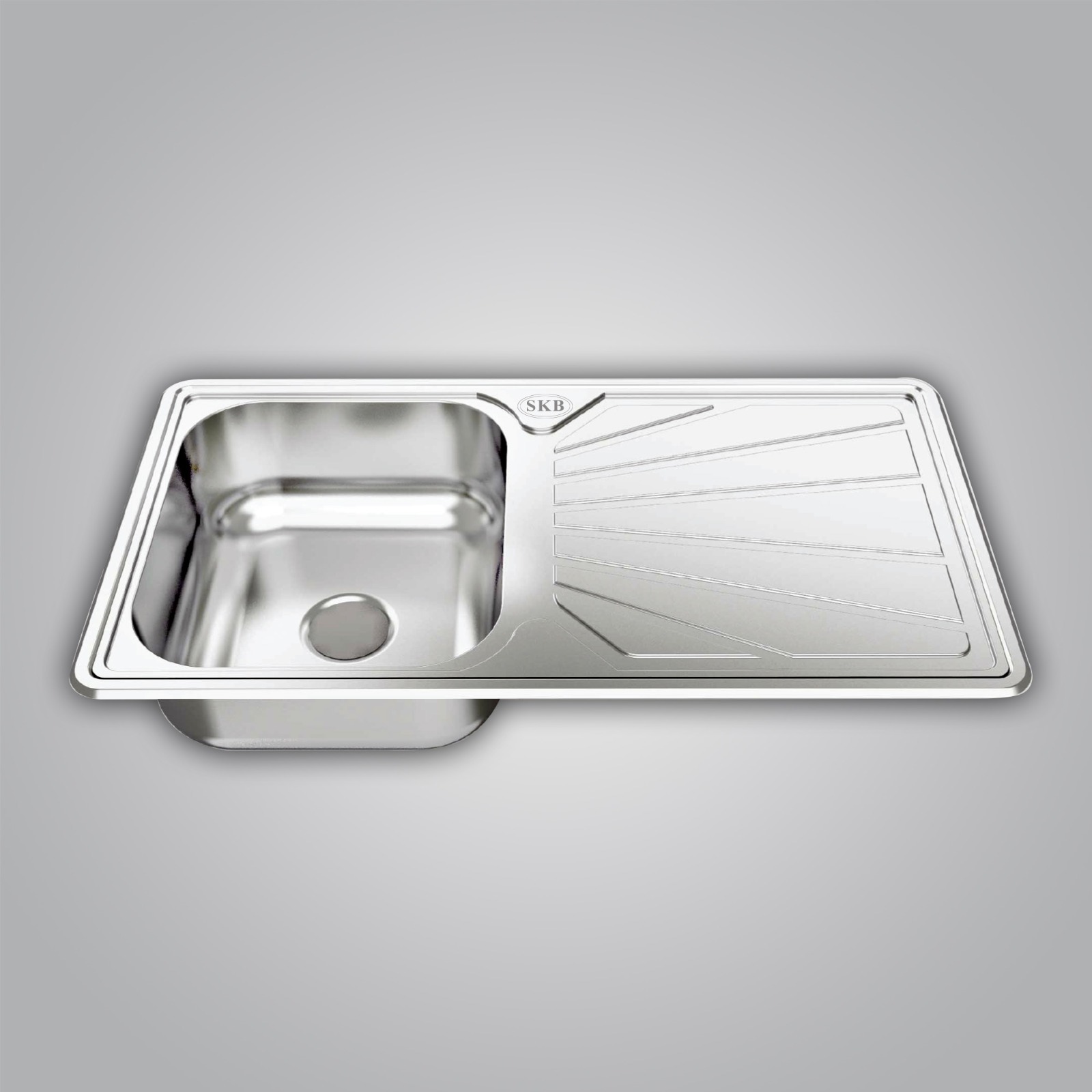 Single Bowl kitchen sink with an integrated drainboard