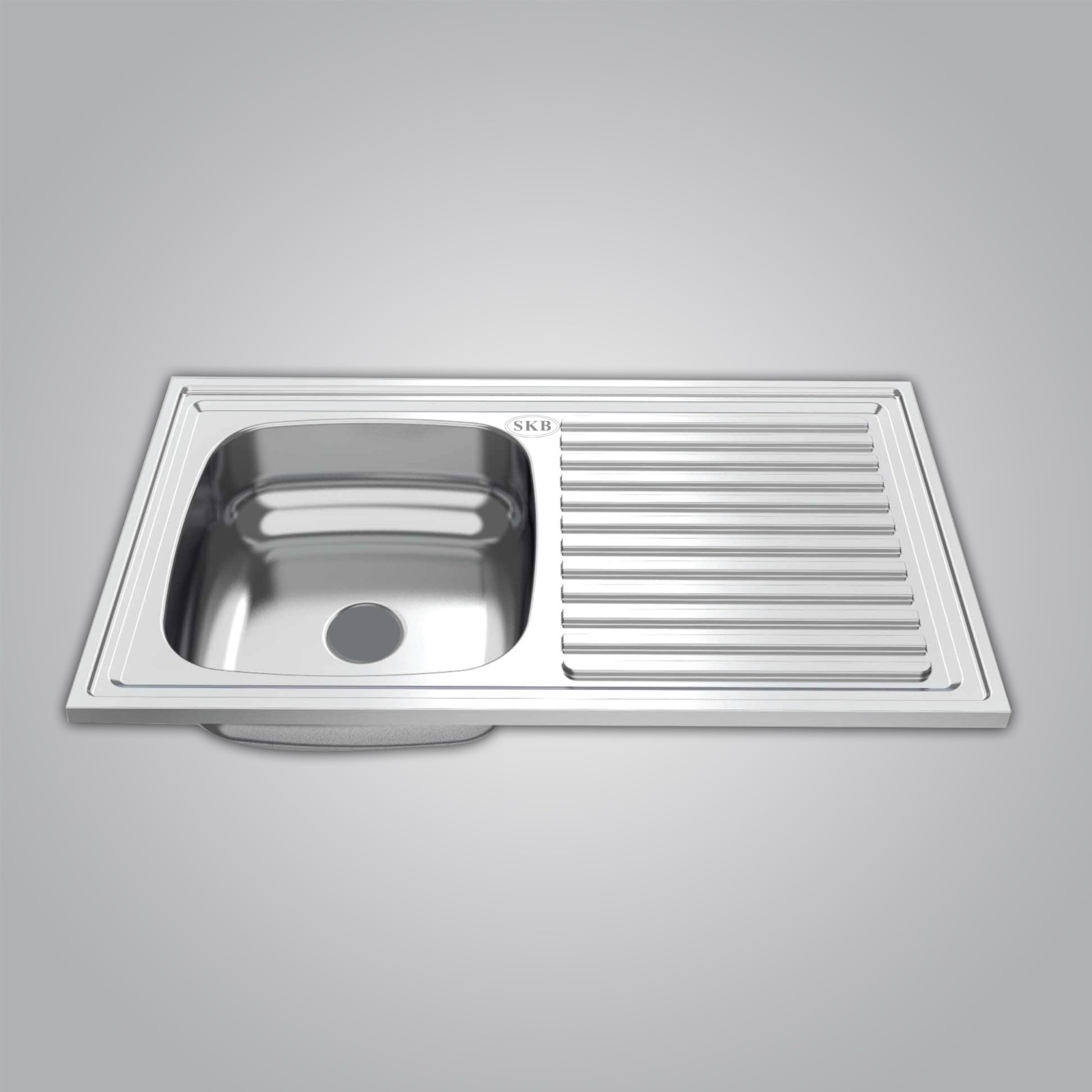 Single Bowl Kitchen Sink with an Integrated Drain-board