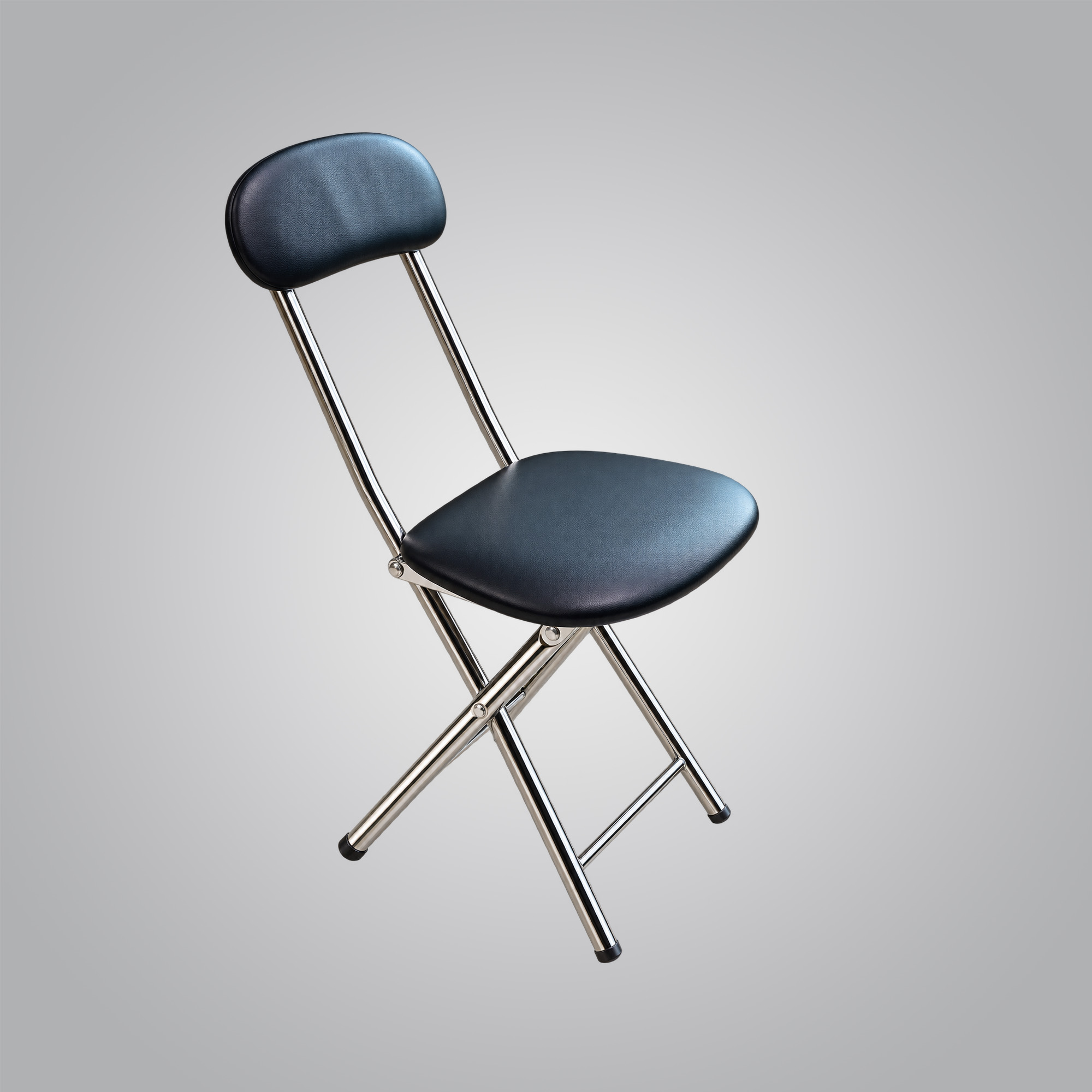 round seat metal folding chair