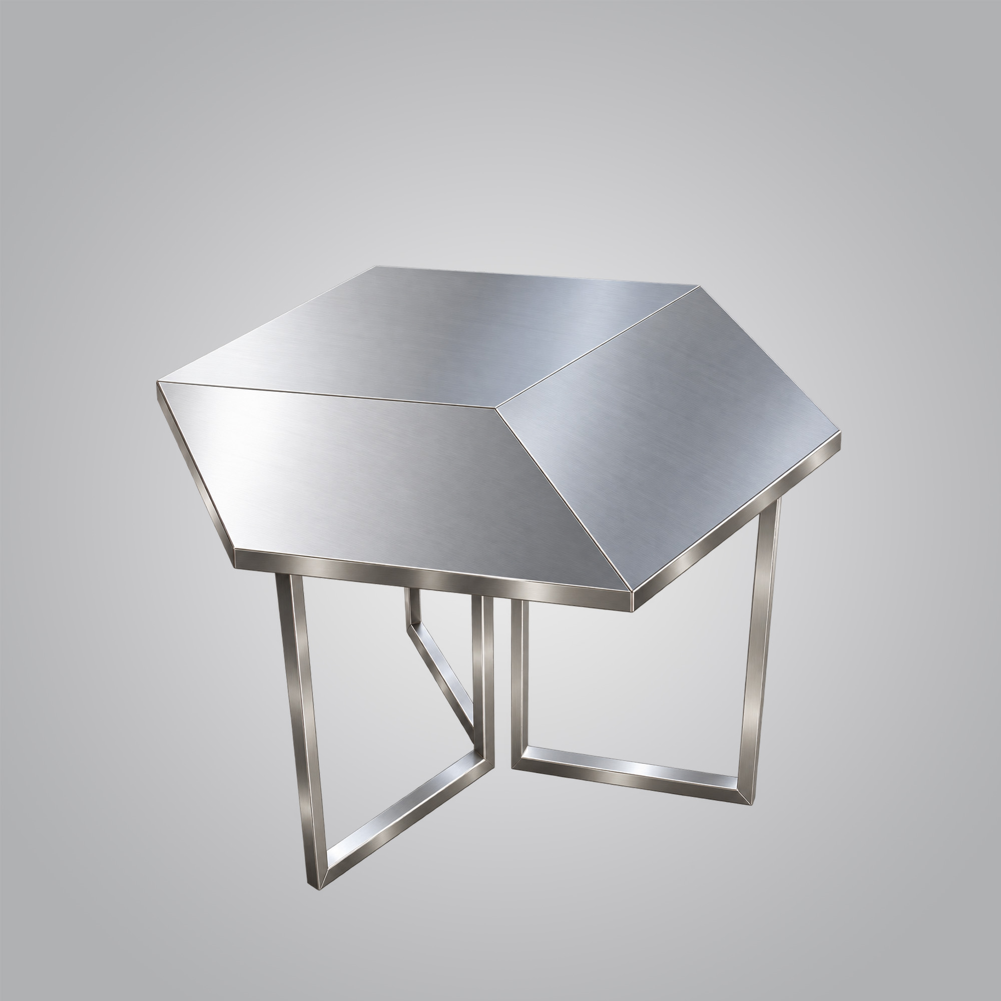 Geometric Metal Side Table