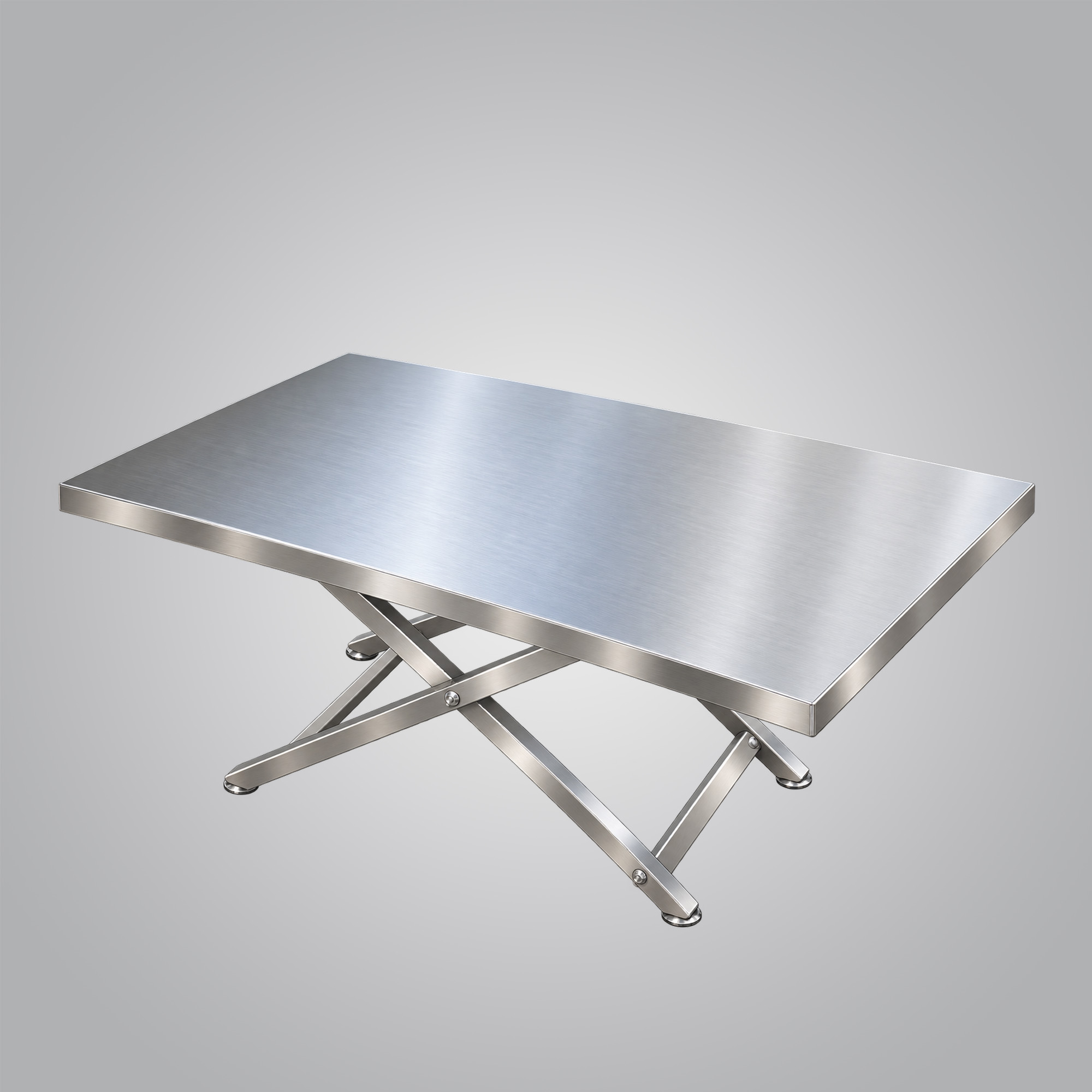 Brushed Stainless Steel lift-top
