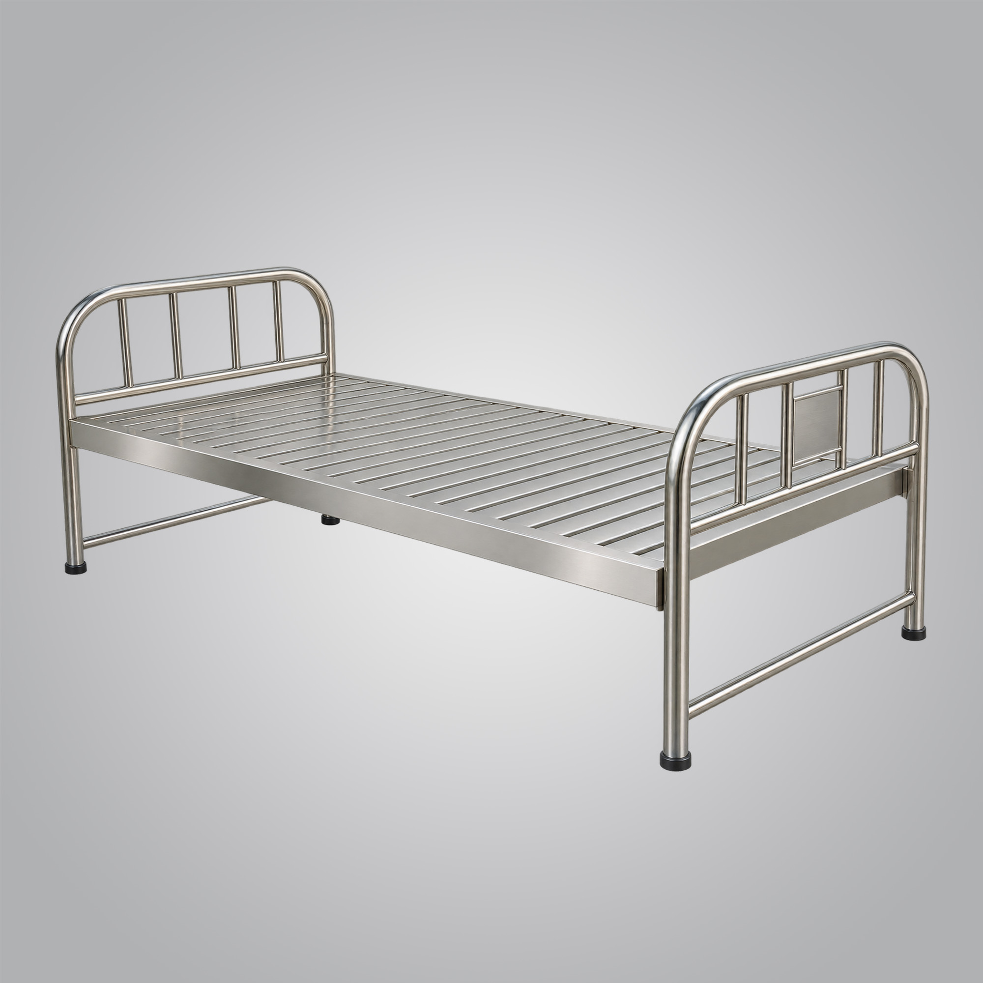 Stainless steel plain hospital bed