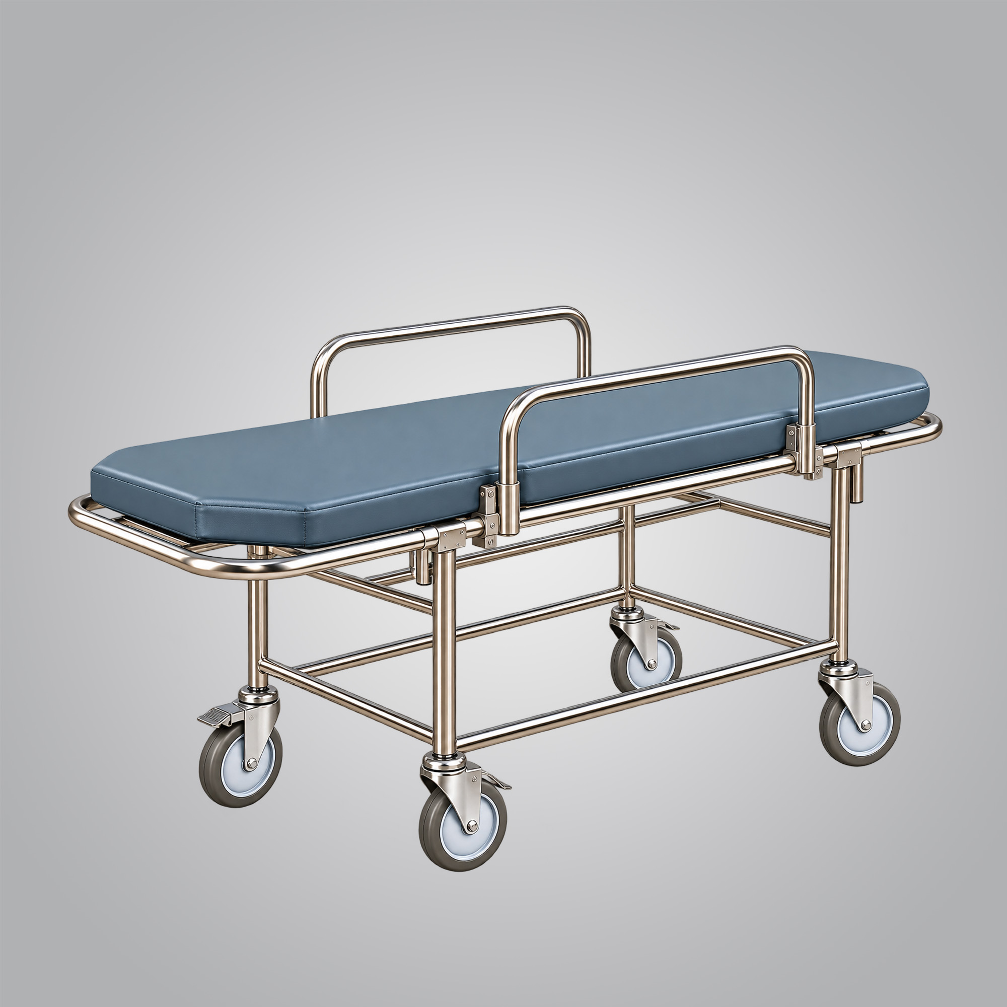 Hospital patient stretcher trolley