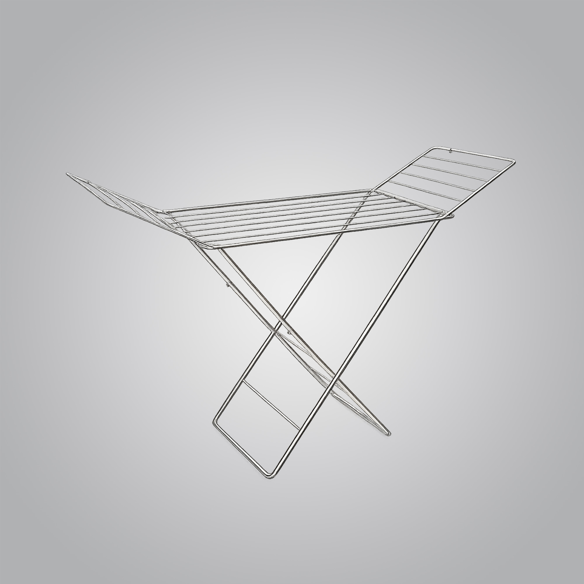 Foldable winged clothes drying rack