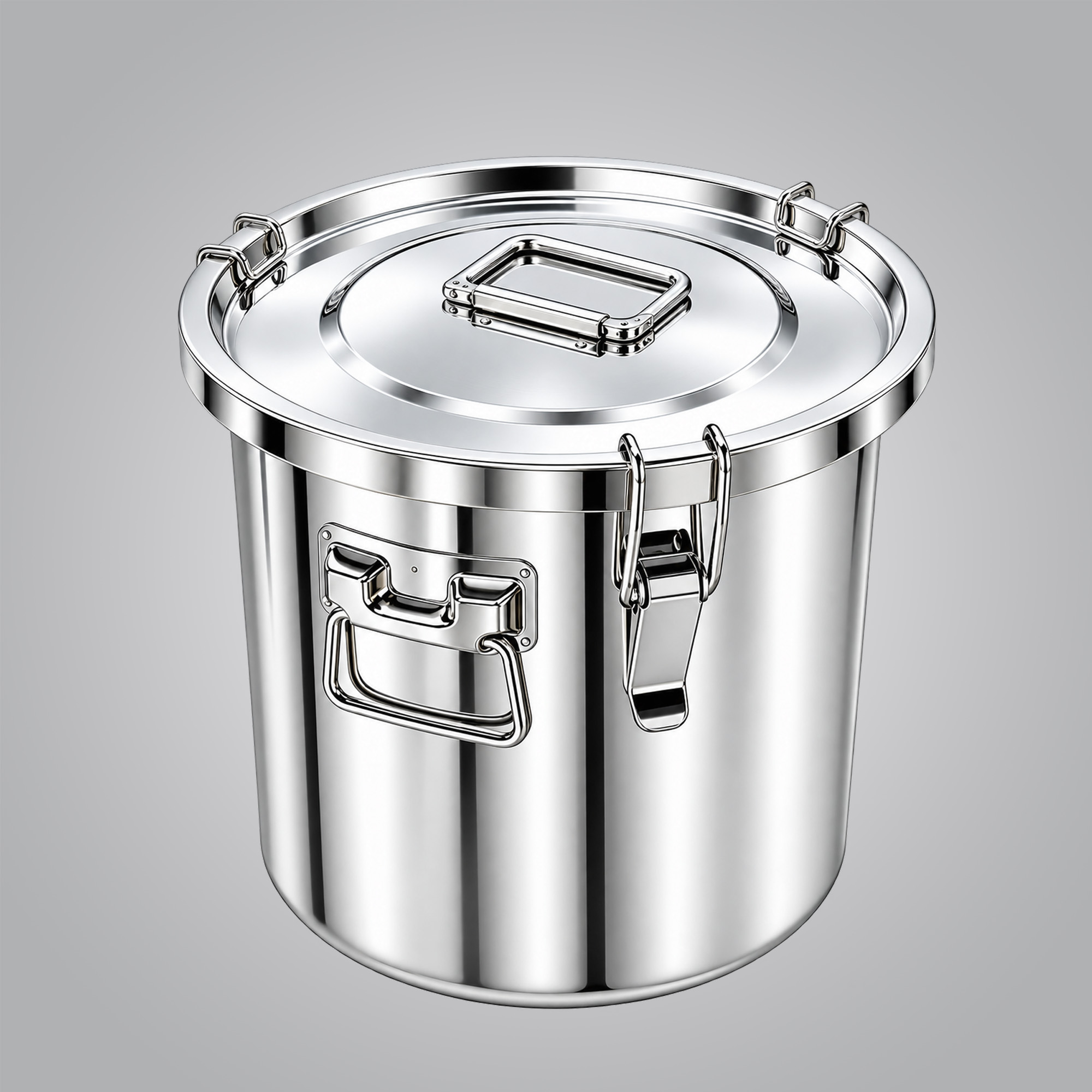 Stainless steel airtight food storage canister