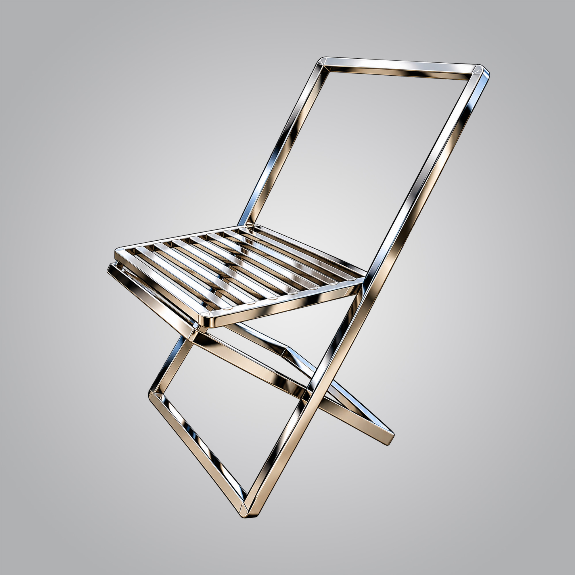 Metal folding chair