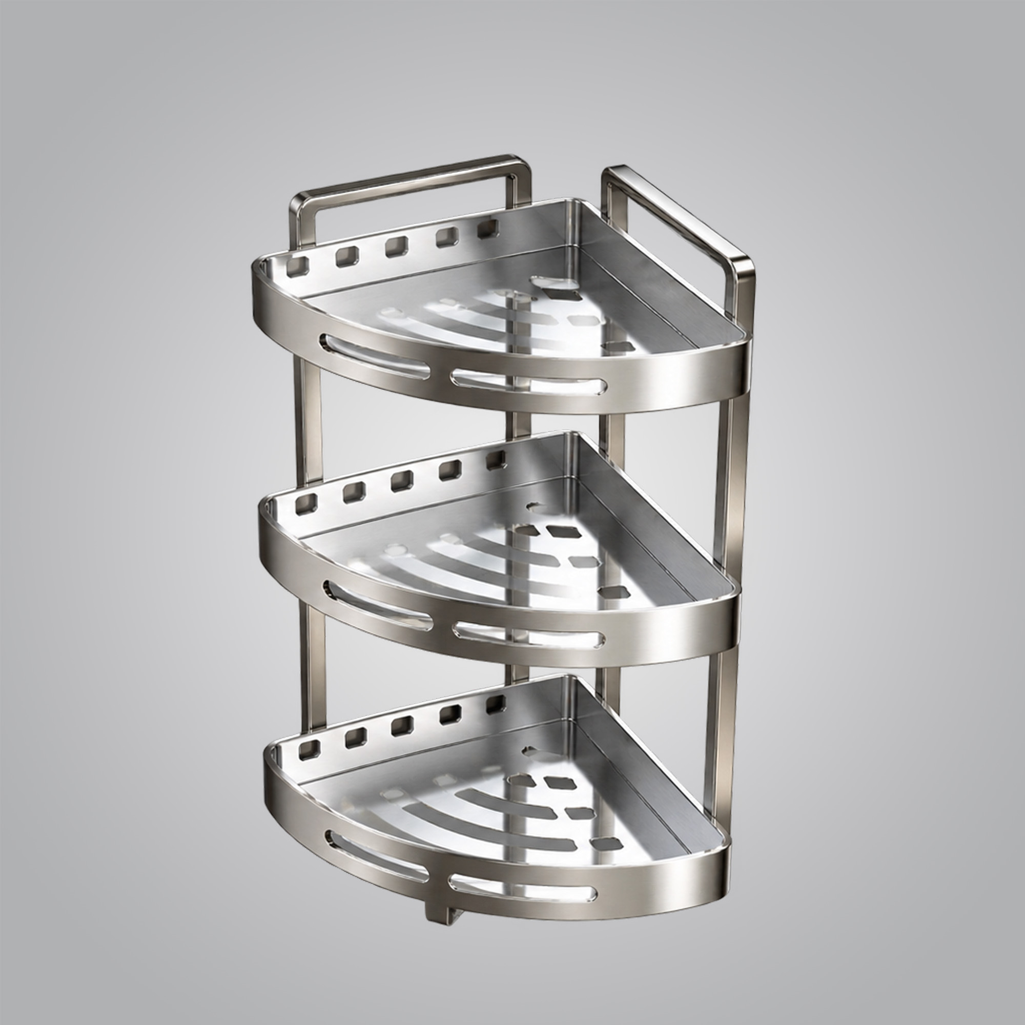 3-tier triangular wall-mounted corner storage rack