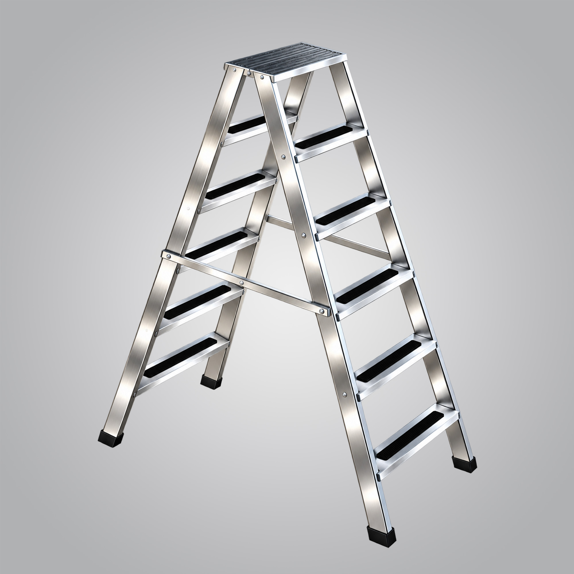 double-sided stainless steel step ladder
