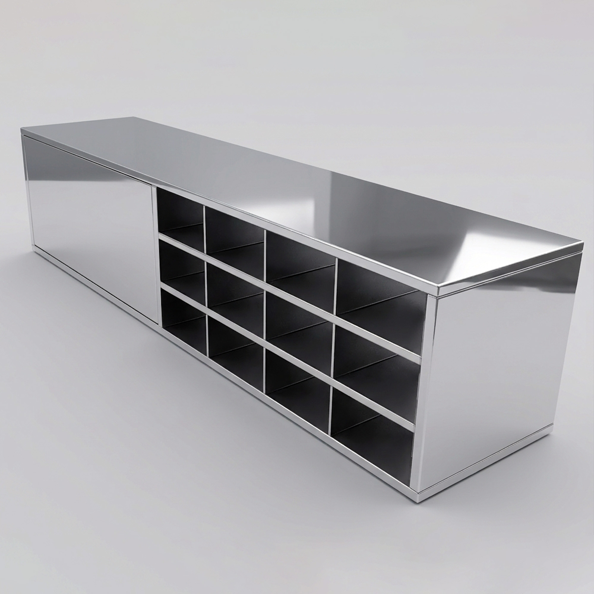 stainless steel cross-over bench