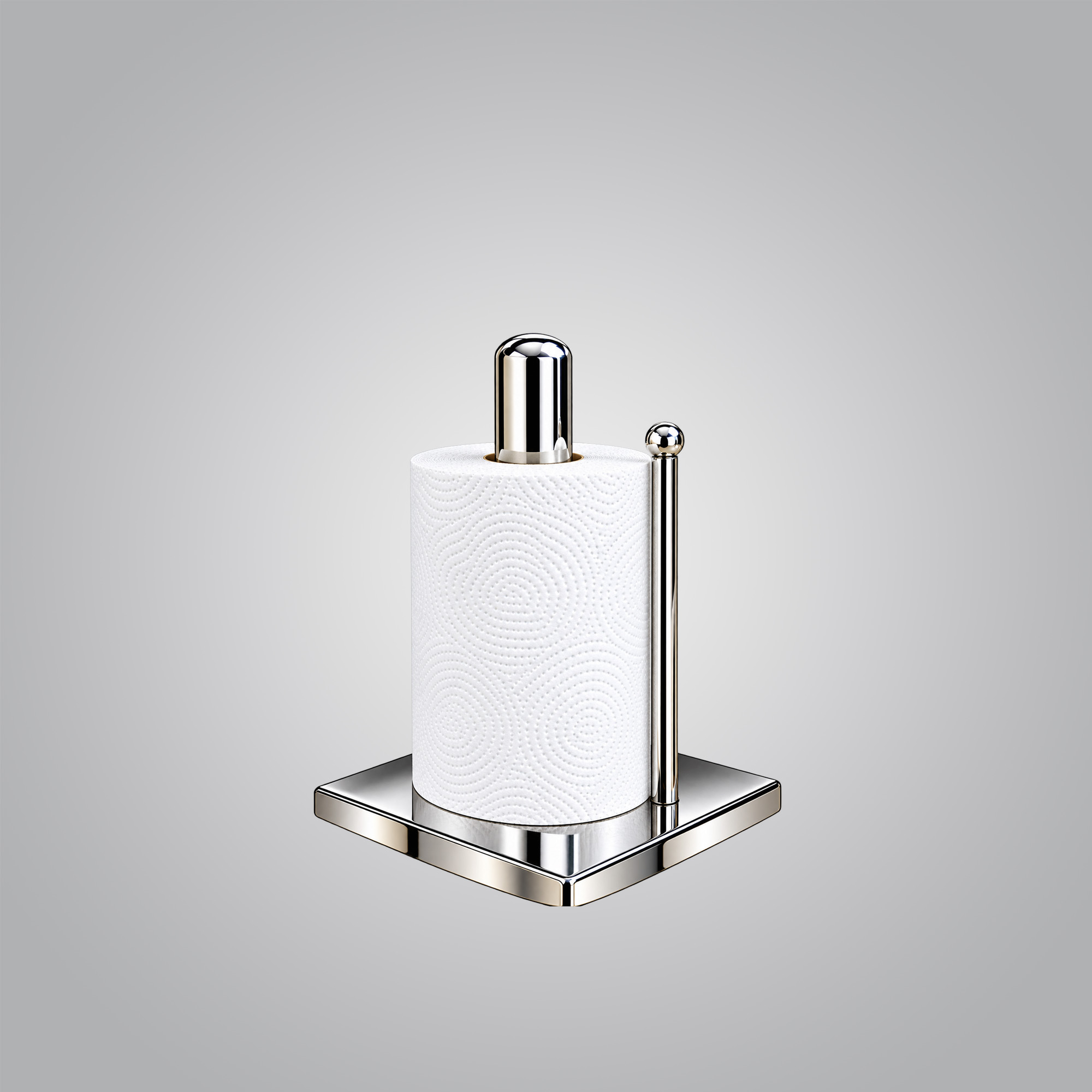 Freestanding stainless steel paper towel