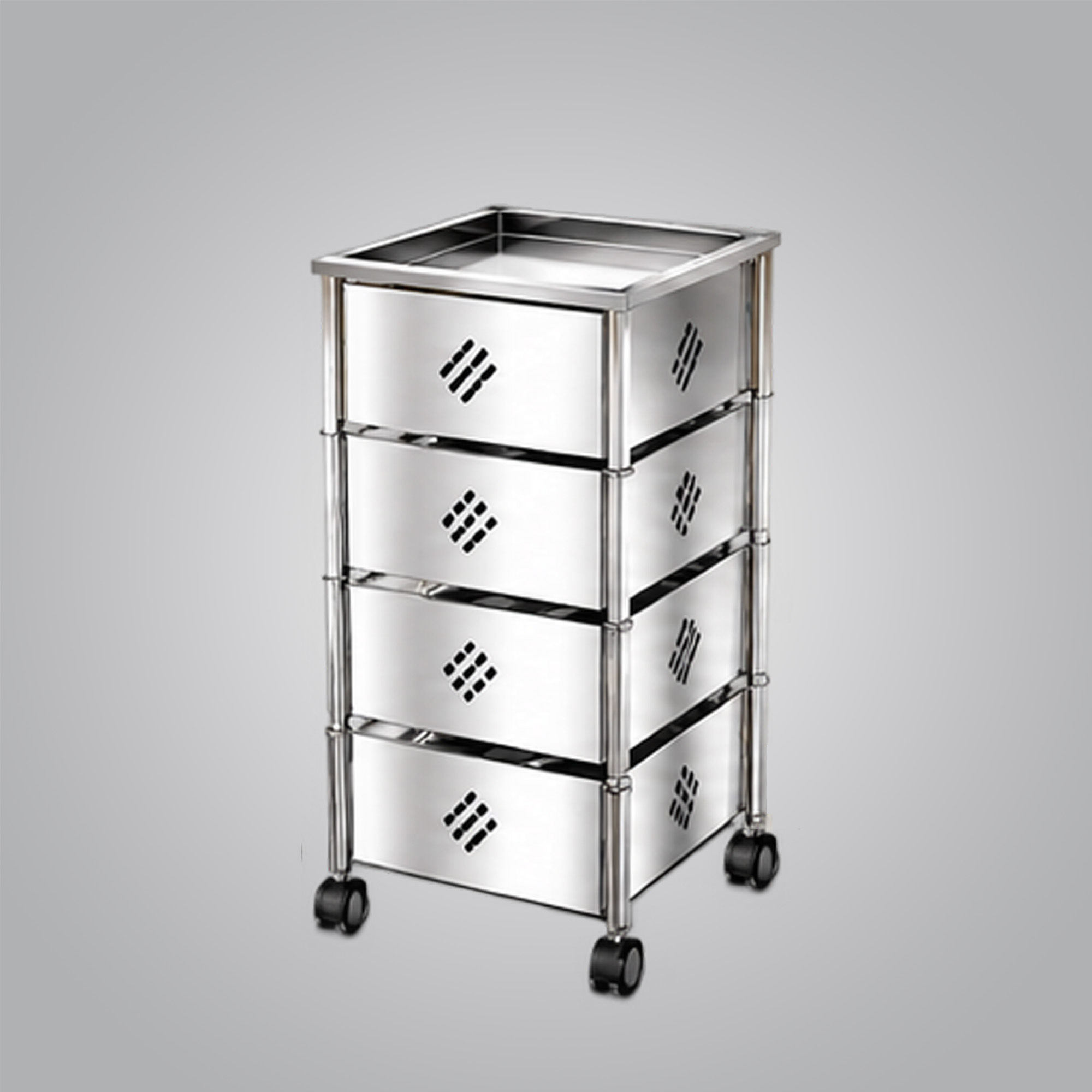 Stainless steel vegetable rack and storage trolley