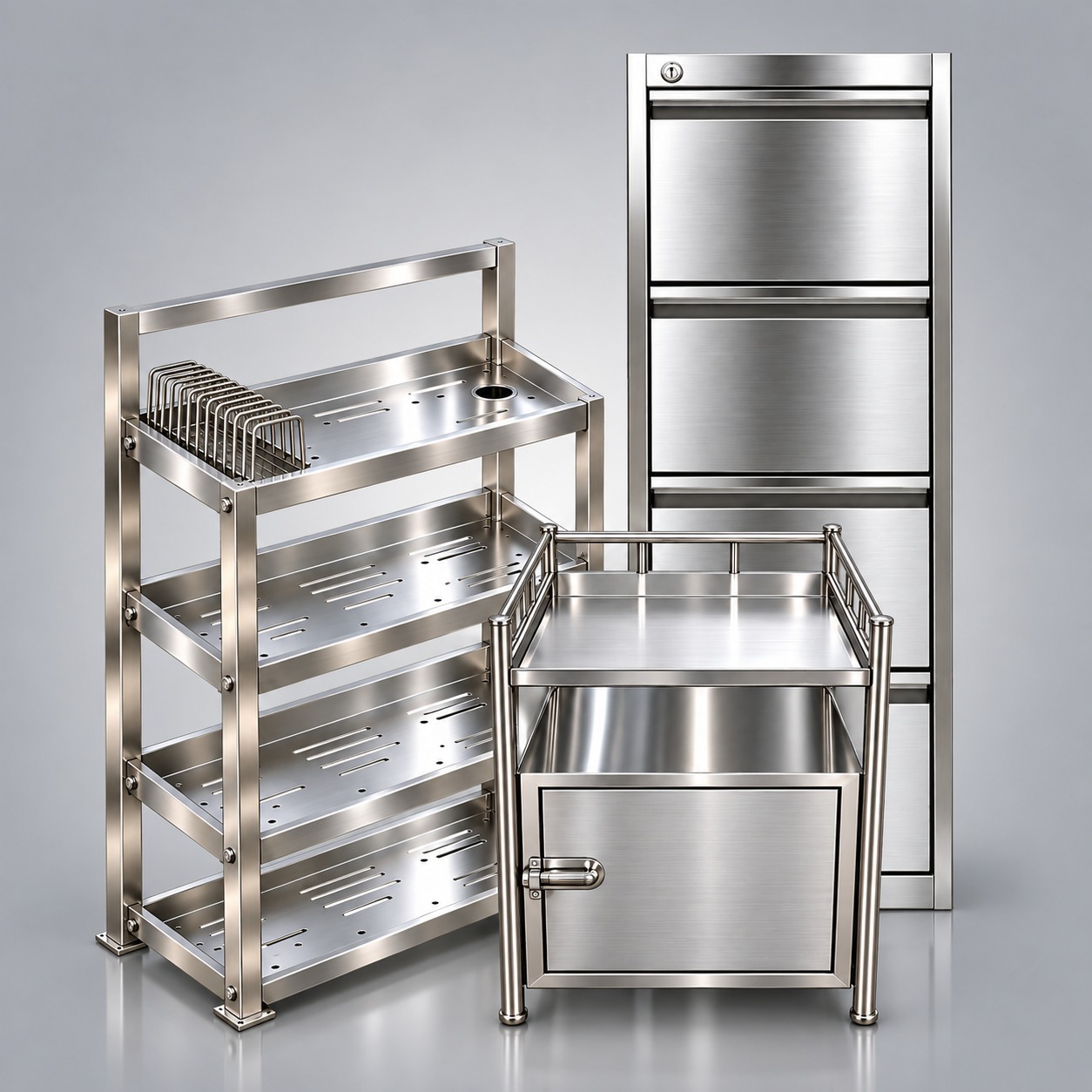 Stainless Steel Kitchen Rack and Storage Shelf